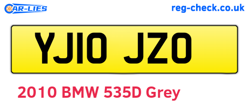 YJ10JZO are the vehicle registration plates.