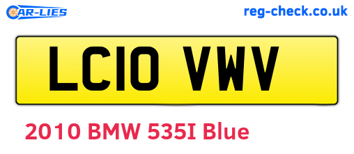 LC10VWV are the vehicle registration plates.