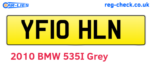 YF10HLN are the vehicle registration plates.