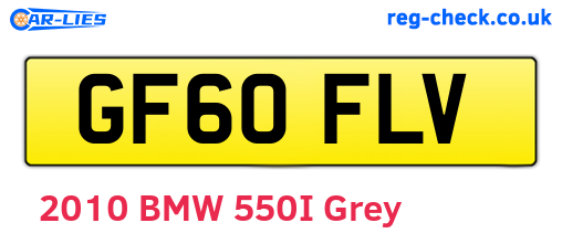GF60FLV are the vehicle registration plates.