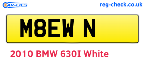 M8EWN are the vehicle registration plates.