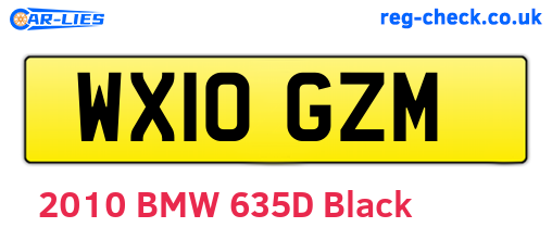 WX10GZM are the vehicle registration plates.