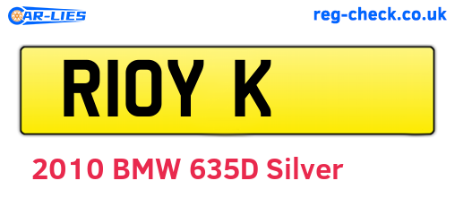 R1OYK are the vehicle registration plates.