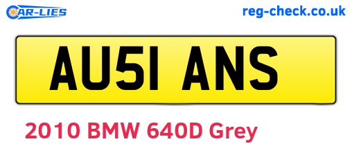 AU51ANS are the vehicle registration plates.