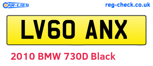 LV60ANX are the vehicle registration plates.