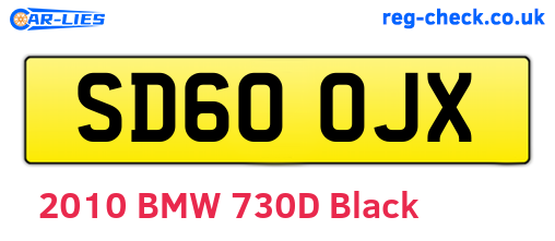 SD60OJX are the vehicle registration plates.