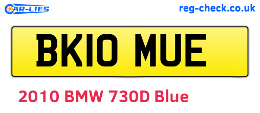 BK10MUE are the vehicle registration plates.