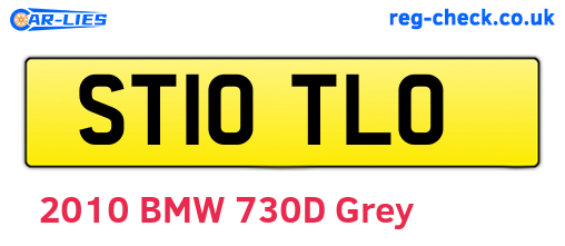 ST10TLO are the vehicle registration plates.