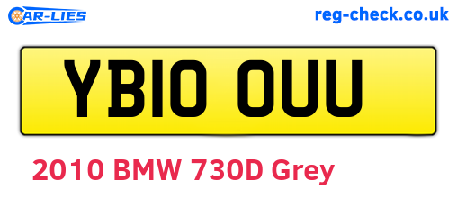 YB10OUU are the vehicle registration plates.