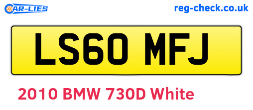 LS60MFJ are the vehicle registration plates.