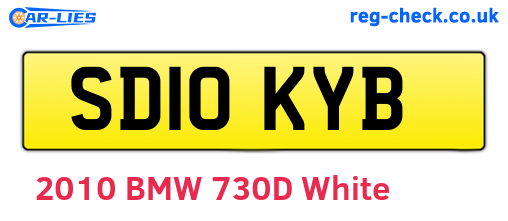 SD10KYB are the vehicle registration plates.