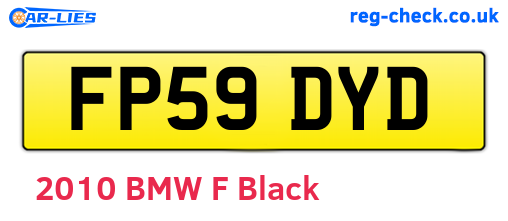 FP59DYD are the vehicle registration plates.