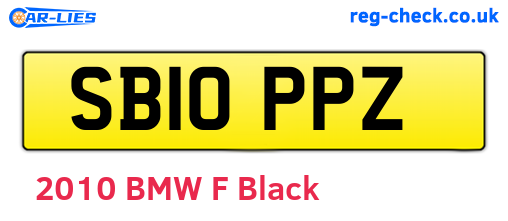 SB10PPZ are the vehicle registration plates.