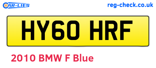HY60HRF are the vehicle registration plates.