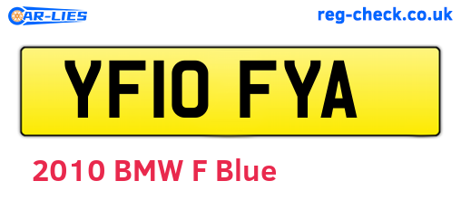 YF10FYA are the vehicle registration plates.