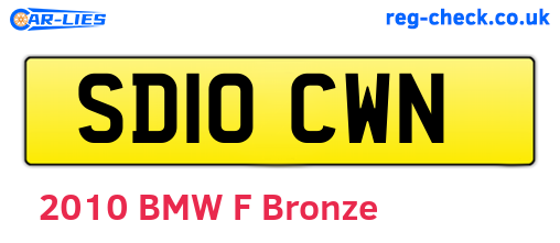 SD10CWN are the vehicle registration plates.