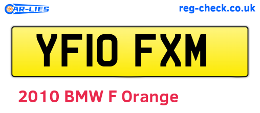 YF10FXM are the vehicle registration plates.