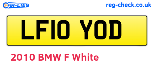 LF10YOD are the vehicle registration plates.