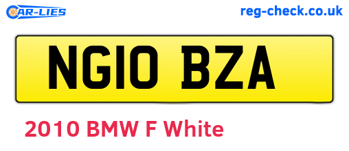 NG10BZA are the vehicle registration plates.