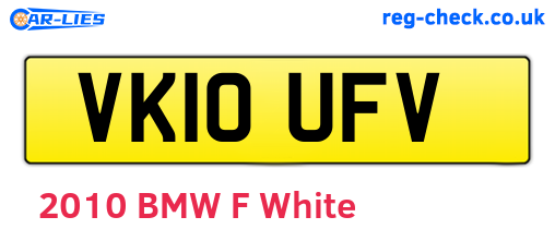 VK10UFV are the vehicle registration plates.