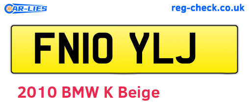 FN10YLJ are the vehicle registration plates.