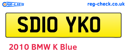 SD10YKO are the vehicle registration plates.