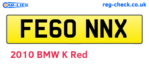 FE60NNX are the vehicle registration plates.