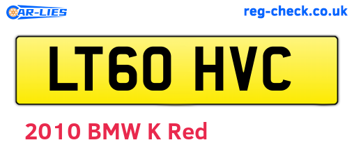 LT60HVC are the vehicle registration plates.