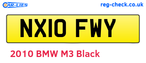 NX10FWY are the vehicle registration plates.
