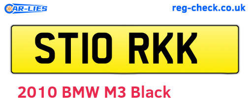 ST10RKK are the vehicle registration plates.