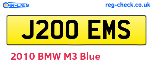 J200EMS are the vehicle registration plates.