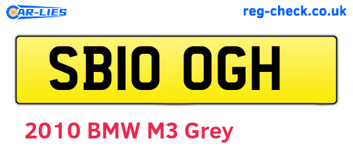 SB10OGH are the vehicle registration plates.