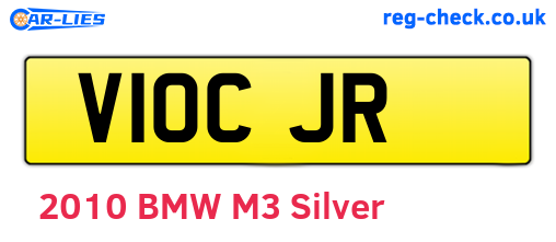 V10CJR are the vehicle registration plates.