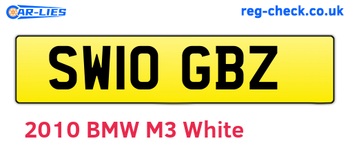 SW10GBZ are the vehicle registration plates.