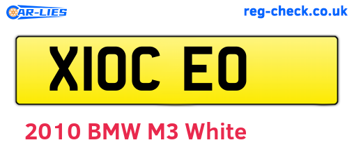 X10CEO are the vehicle registration plates.