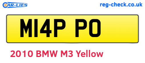 M14PPO are the vehicle registration plates.