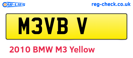 M3VBV are the vehicle registration plates.