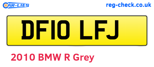 DF10LFJ are the vehicle registration plates.