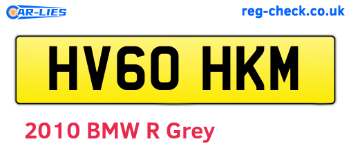 HV60HKM are the vehicle registration plates.