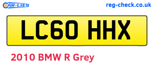 LC60HHX are the vehicle registration plates.