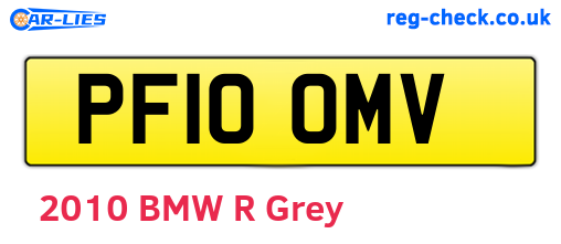 PF10OMV are the vehicle registration plates.