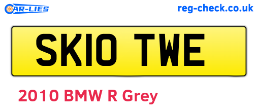 SK10TWE are the vehicle registration plates.