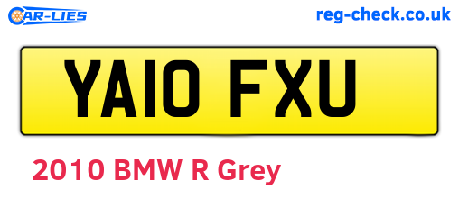 YA10FXU are the vehicle registration plates.