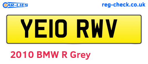 YE10RWV are the vehicle registration plates.