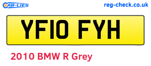 YF10FYH are the vehicle registration plates.
