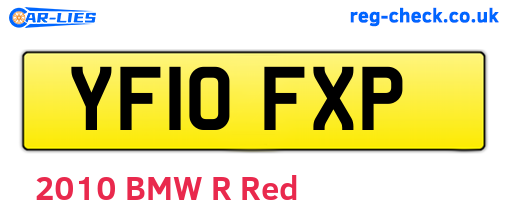 YF10FXP are the vehicle registration plates.