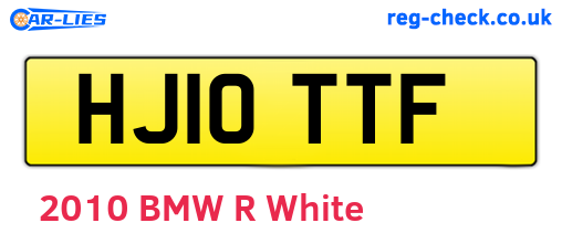 HJ10TTF are the vehicle registration plates.