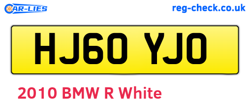 HJ60YJO are the vehicle registration plates.