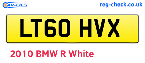 LT60HVX are the vehicle registration plates.
