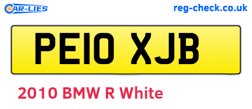 PE10XJB are the vehicle registration plates.
